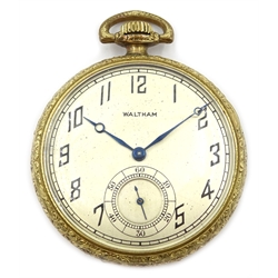  Gold-plated Waltham pocket watch no 23922886, watch case by Eldridge W.C.Co no. 4318714  