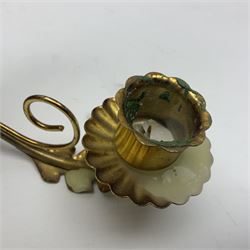 Pair of gilt wood single branch wall sconces, H40cm