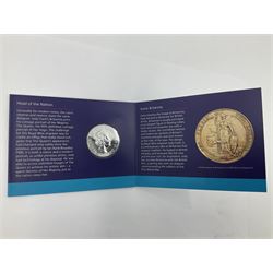 The Royal Mint United Kingdom 2015 fine silver fifty pound Britannia coin, on card