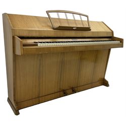Evestaff - 'Minipiano' mid-20th century walnut cased piano, iron framed and overstrung movment