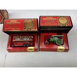 Three boxed Matchbox Models of Yesteryear models, boxed Corgi Silver Jubilee Bus, Matchbox Superkings Daf car transporter, other loose die-cast models to include Lledo, Corgi Classics etc