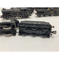 Airfix ‘00’ gauge - seven locomotives comprising Class 7P (Royal Scot) ‘Royal Scots Fusilier’ 4-6-0 no.6103 in LMS black with Mainline tender; two Class N2 0-6-2T no.69531 in BR black; Class 1282 2-4-0 no.20185 in LMS black; Class 61XX 2-6-2T no.6167 in BR black; Class 14XX 0-4-2T no.1466 in GWR green, all unboxed; Class 4F 0-6-0 no.4454 in LMS black, in original box (7)