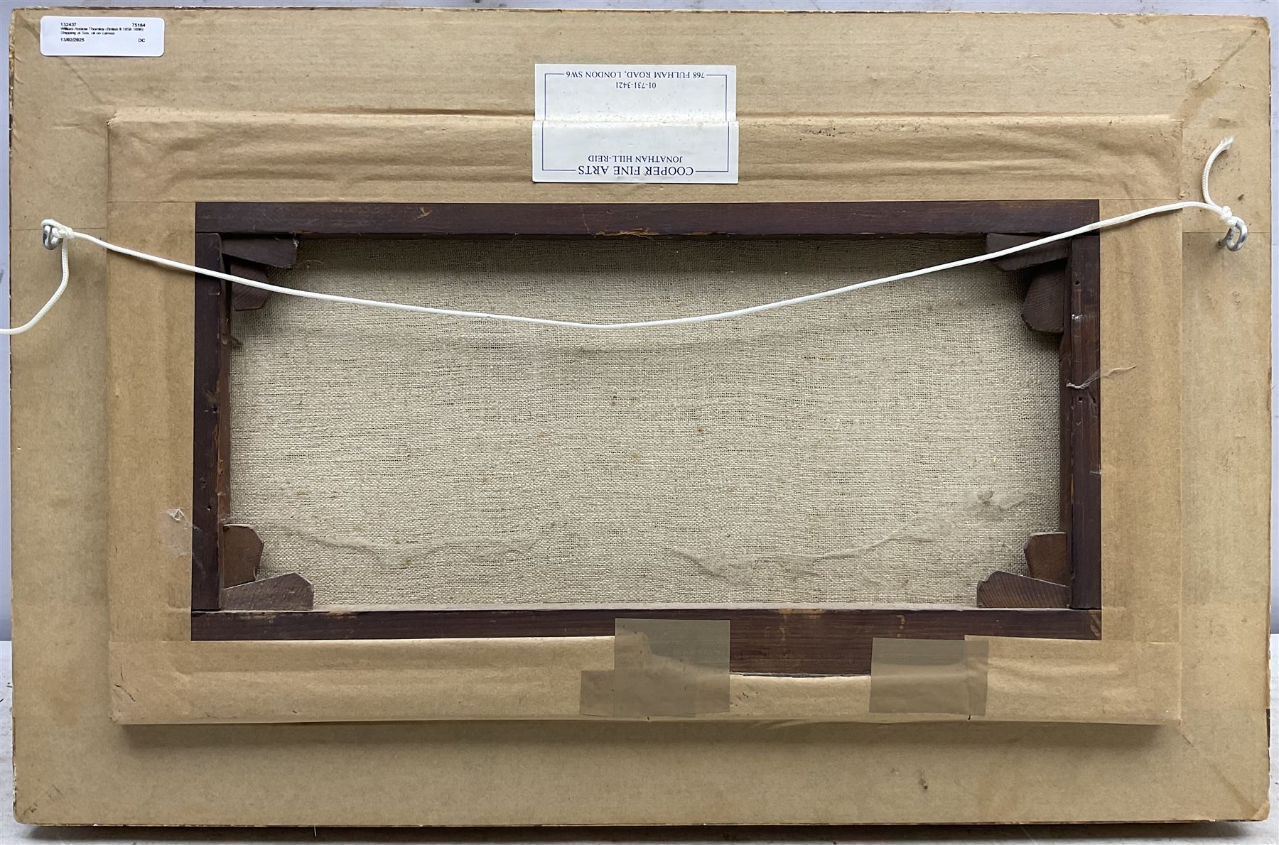 William Anslow Thornley (British fl.1858-1898): Shipping at Sea, oil on canvas signed 24cm x 44cm