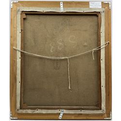 James Proudfoot (Scottish 1908-1971): The Wedding Dress, oil on canvas signed and dated '34, 75cm x 62cm