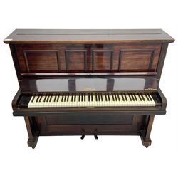 Cottam - Early 20th century (1920's) mahogany cased upright piano, with an overstrung frame and overdamper action, 85 notes A-A (seven octaves).