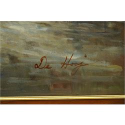 Dutch School (20th century): Parisian Street Scene, oil on canvas signed 'De Hooj' 50cm x 60cm