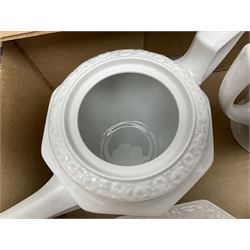 Rosenthal Classical Rose tea and dinner service for eight, including teapot, coffee pot, milk jug, covered sucrier, cups and saucers, dinner plates, serving dishes etc 