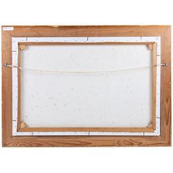 Keith Baldock (Grimsby Contemporary): Steamer Black Watch at Sea, oil on canvas signed 50cm x 75cm 