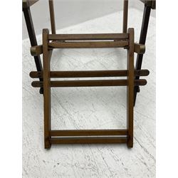 19th century folding brass mounted teak steamer chair 