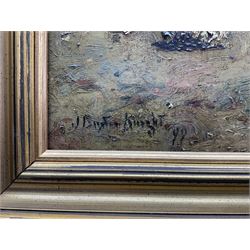 John William Buxton Knight RBA (British 1842-1908): Shepherd and his Flock, oil on canvas signed and dated '99, 35cm x 51cm 
Provenance: private collection, purchased Tennants Auctioneers 25th March 2011 Lot 858