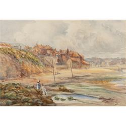 Joseph West (British 1881-1958): Old Whitby, watercolour signed and dated 1912, 37.5cm x 54cm