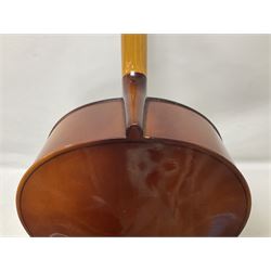 1974 German half size cello, back length 63cm, full length 106cm