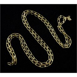 9ct gold flat curb link necklace, hallmarked 