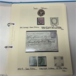 Great British Queen Victoria and later stamps, including imperf penny reds, perf penny reds, half penny 'bantams', small number of stamps on pieces or covers, one penny lilacs with block and pairs, 1883-84 two shillings sixpence, five shillings and ten shillings, various King Edward VII issues,  King George V seahorses etc
