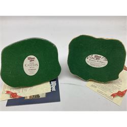 Four limited edition Lilliput Lane cottages, comprising Stockwell Tenement from the Scottish collection, Forget-Me-Not, Cotman Cottage and Stokesay Castle, all boxed with deeds