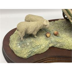 Collection of Border Fine Arts figures, comprising limited edition Supplementary Feeding 943/1750, On The Hill B0877, Run Rabbit Run JH42, James Herriott Studio Collection Venturing Out A22942 and Barn Owlets A25053, two with certificates (6)