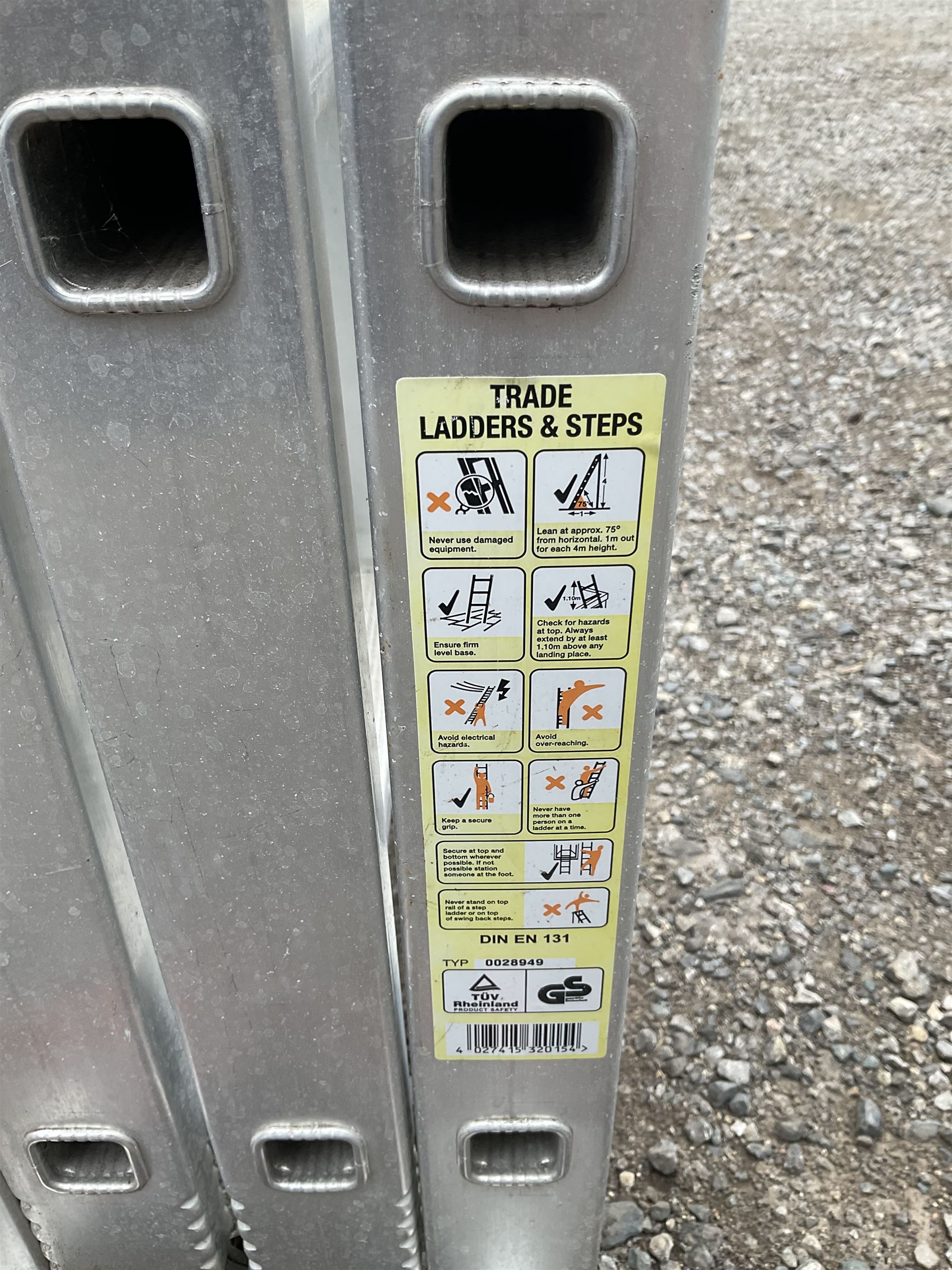 Four part multi purpose ladder, max permissible load - 150kg - THIS LOT IS TO BE COLLECTED BY APPOINTMENT FROM DUGGLEBY STORAGE, GREAT HILL, EASTFIELD, SCARBOROUGH, YO11 3TX