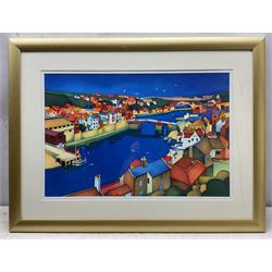 Ian Fryers (British 1946-): Whitby from Khyber Pass, watercolour signed 40cm x 60cm