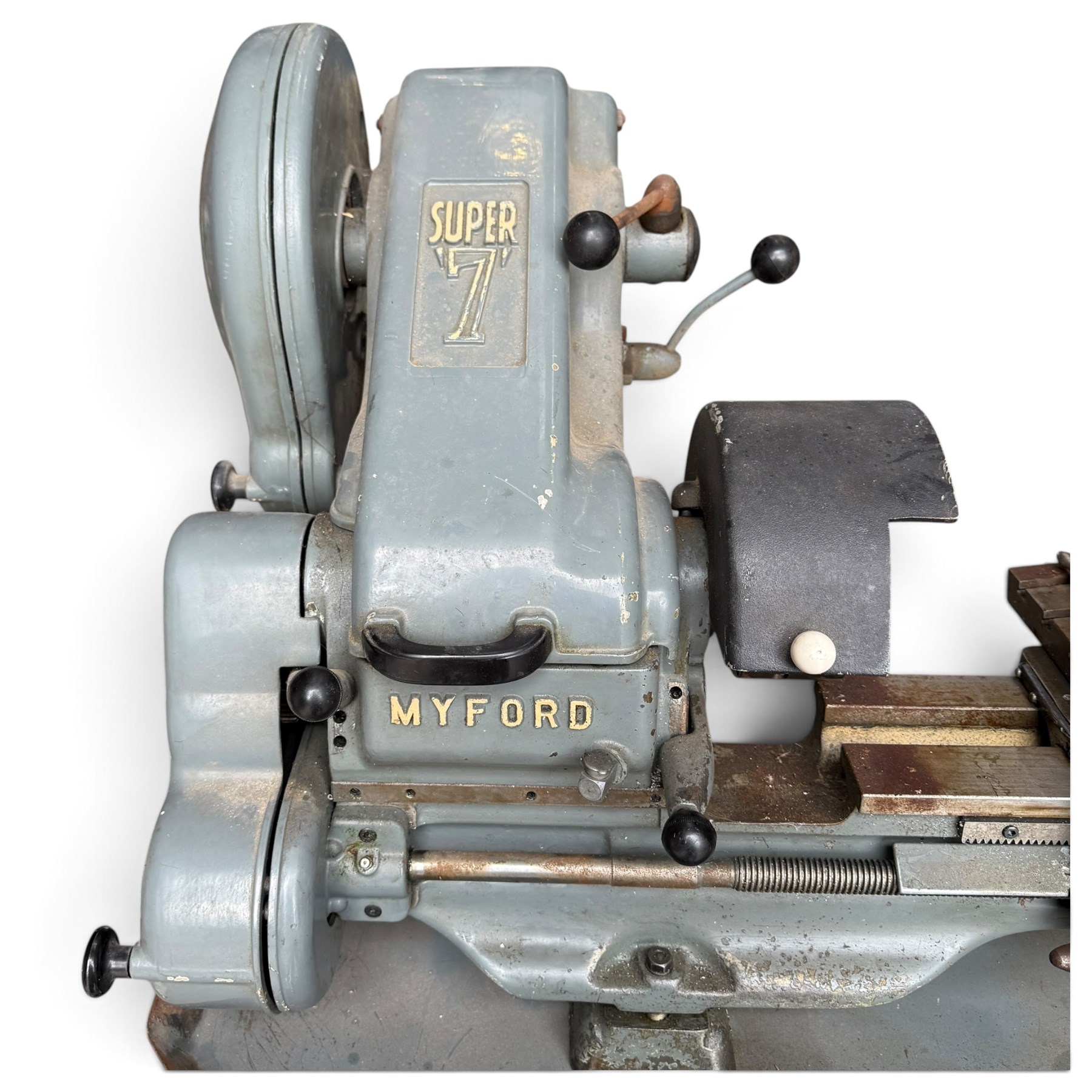 Myford - Super 7 metal turning lathe along with a large | Woodwork