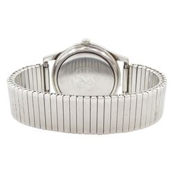 Omega  Seamaster Cosmic 2000 automatic wristwatch, silvered dial with baton hour markers and date aperture, on expanding stainless steel strap