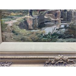 William Greaves (British 1852-1938): 'The Old Lock', oil on board signed, indistinctly inscribed and dated 1926 verso 24cm x 29cm