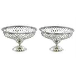 Pair of early 20th century small silver 