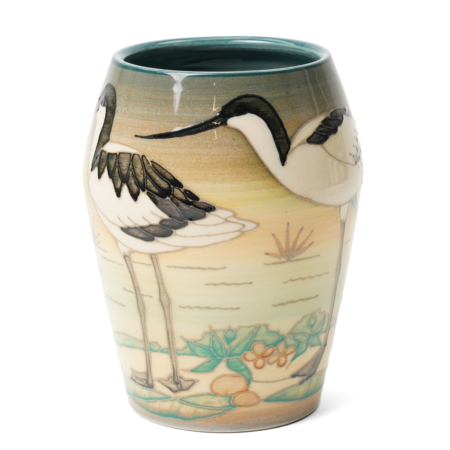 Sally Tuffin for Dennis China Works Avocet vase, painted and impressed marks to base, H16cm