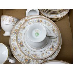 Noritake Harvesting pattern part dinner service, to include tureen and cover, six dinner, six side plates, seven dessert plates, teapot milk jug etc (44)
