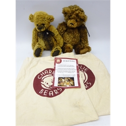  Two limited edition Anniversary Charlie Bears - Jack & Thomas ltd ed. to 6000, with bags  