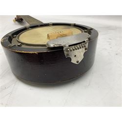 Early 20th century John Grey & Sons London eight-string banjo mandolin with 20cm (8