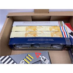 Forty-four modern die-cast models/sets by Matchbox, Corgi, Lledo, Atlas, EFE etc including military and commercial vehicles, cars and promotional vehicles, buses etc; all boxed (44)