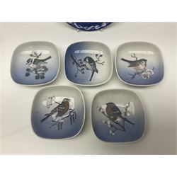 Royal Copenhagen, Mors Dag 1973 plate, together with Royal Copenhagen  vase and ticket dishes and a Lladro swan  