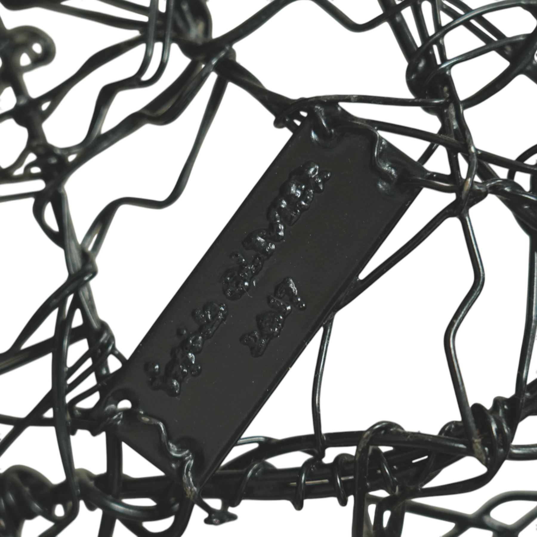 Sophie Olivier (French 1978-): The Hand, woven metal sculpture painted and varnished with thermo-lacquered paint, H140cm