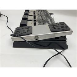 Zoom GFX-4 Guitar Effects processor; quantity of assorted cables; tremolo arms; plectrum wallet; Steepletone SMH10 earphones etc