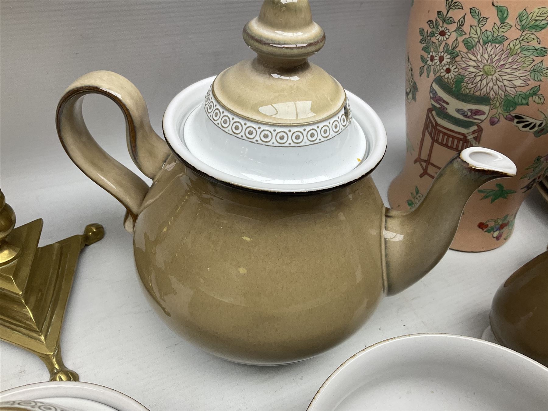 Denby tea wares, to include teapot, milk jug, covered sucrier, six cups etc, together with other collectables   