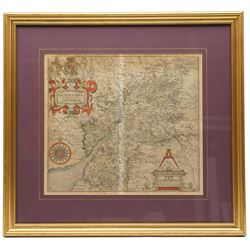 Christopher Saxton (British 1540-1610): 'Glocestriae comitatus olim sedes Dobunorum' (1627), early 17th century engraved map with hand-colouring pub. c.1627, 29cm x 33cm
