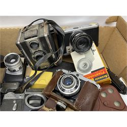 Corfield Periflex Gold Star camera body with Lumax 1:2:4 50mm lens, and other camera bodies and equipment