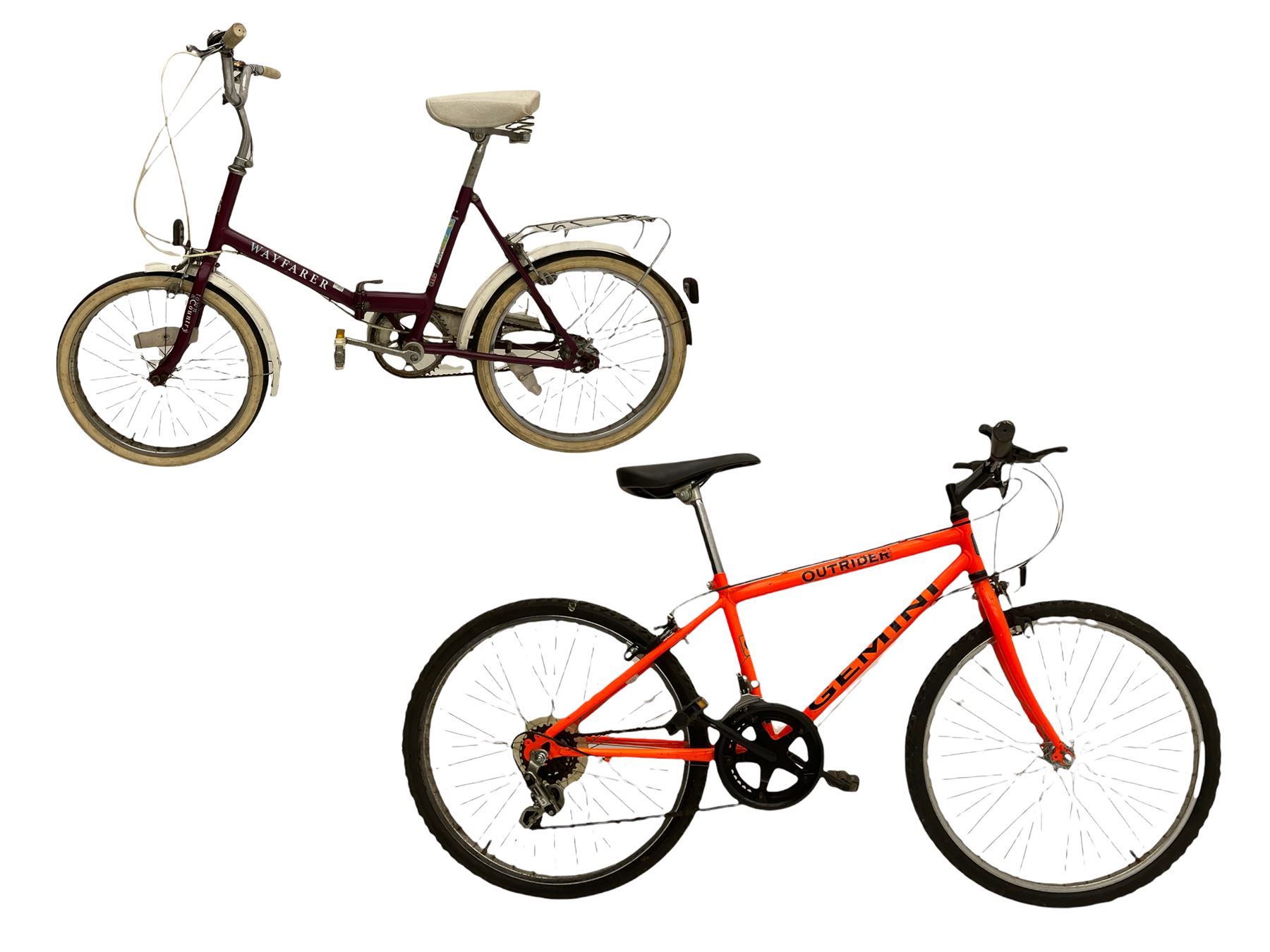 raleigh shopper style small wheel folding bicycle and boys mountain type bicycle - THIS LOT IS TO BE COLLECTED BY APPOINTMENT FROM DUGGLEBY STORAGE, GREAT HILL, EASTFIELD, SCARBOROUGH, YO11 3TX