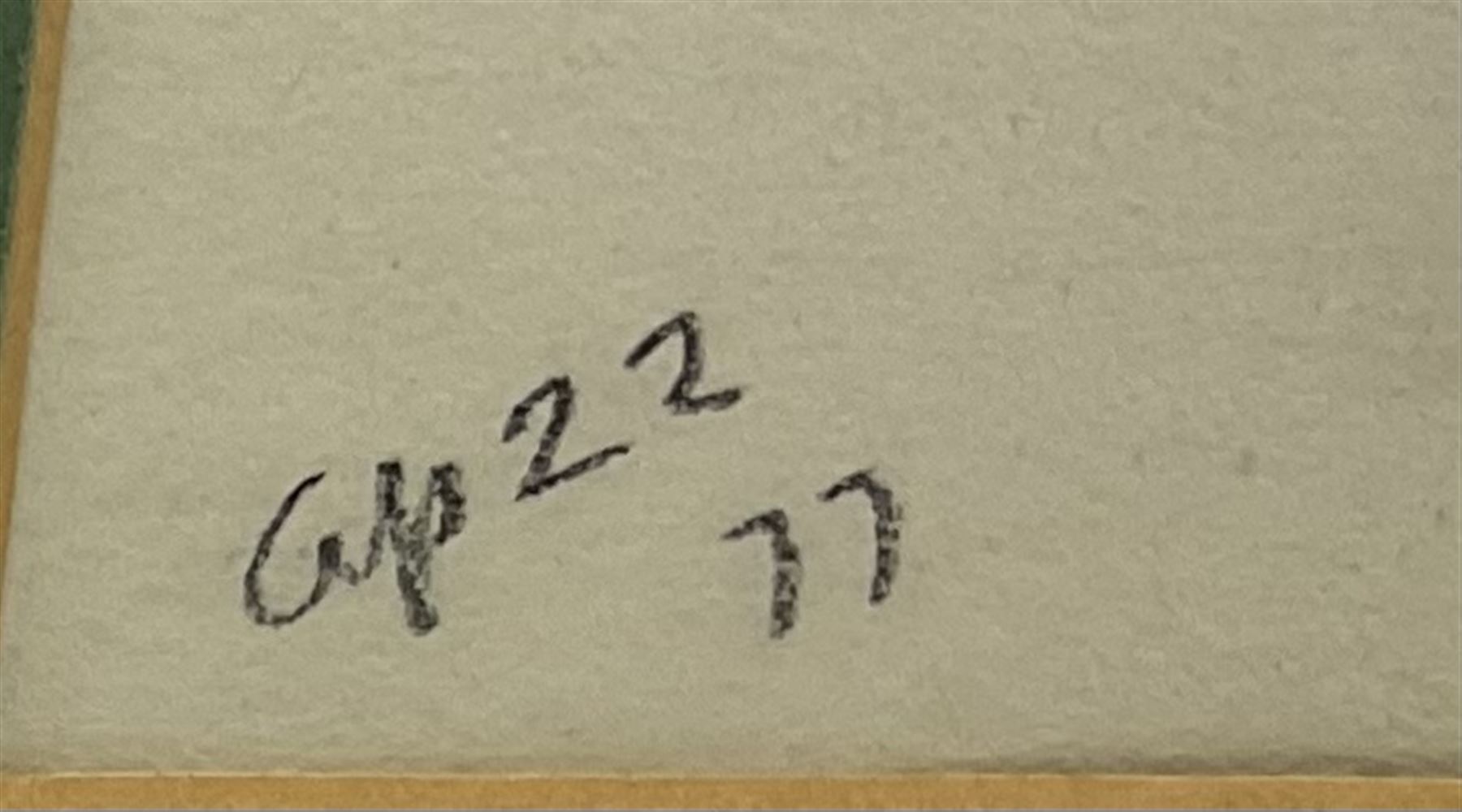 Anne Isabella Brooke (British 1916-2002): Female Nude Life Study, pencil dated April 22nd '77, 35cm x 20cm
Notes: painter and teacher born at South Crosland, Yorkshire principally known for her landscape oils. She attended Chelsea School of Art 1937-39, Huddersfield School of Art 1939-41 and London University. Lived in Harrogate