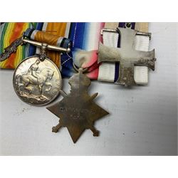 WW1/WW2 Military Cross group of eight medals comprising M.C., 1914 Star with 5th Aug.-22nd Nov.1914 clasp, British War Medal and Victory Medal with MID oak leaves awarded to Lieut. (later Lieut./Col) F.C. Davidson R.A.M.C., 1939-1945 Star, Africa Star with 1st Army clasp, 1939-1945 War Medal and Defence Medal; with single page copy of research material