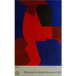  Serge Poliakoff (Russian 1906-1969): 1972 Munich Olympic Poster 'Olympische Spiele Munchen 1972' 99cm x 63cm    