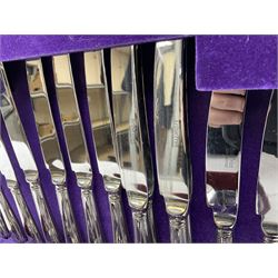Arthur Price cased canteen of stainless steel cutlery (56) 