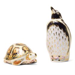 Royal Crown Derby paperweights, Galapagos Penguin limited edition 177/1000 and Madagascan ...