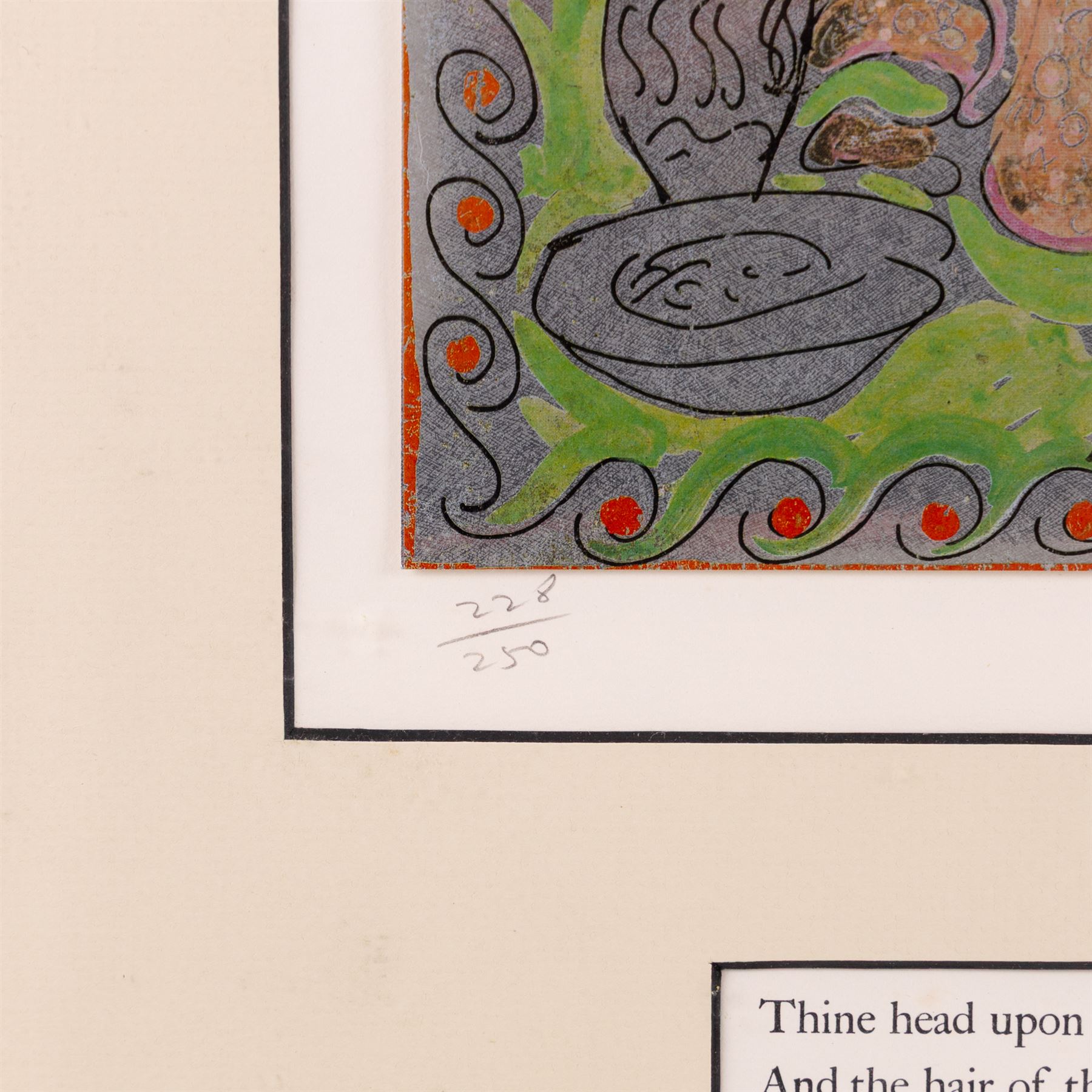 Edward Harris Wolfe (South African 1897-1982): 'Song of Songs', set of twelve limited edition lithographs on silvered paper each signed and numbered 228/250 in pencil, 36cm x 26cm, in matching frames (12)