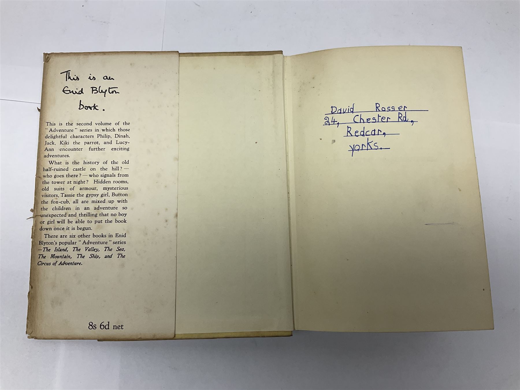 Enid Blyton; The Adventure Series, complete set of the eight children's mystery novels, all in original pictorial cloth
