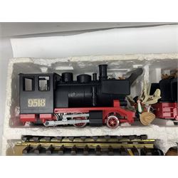 Playmobil 'G' gauge - 4031 Pennsylvania Railroad train set with 2-4-0 locomotive No.9518, tender, cattle truck and brake van, quantity of track, controller and other accessories; boxed with outer delivery packaging