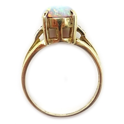  9ct gold opal ring, hallmarked  