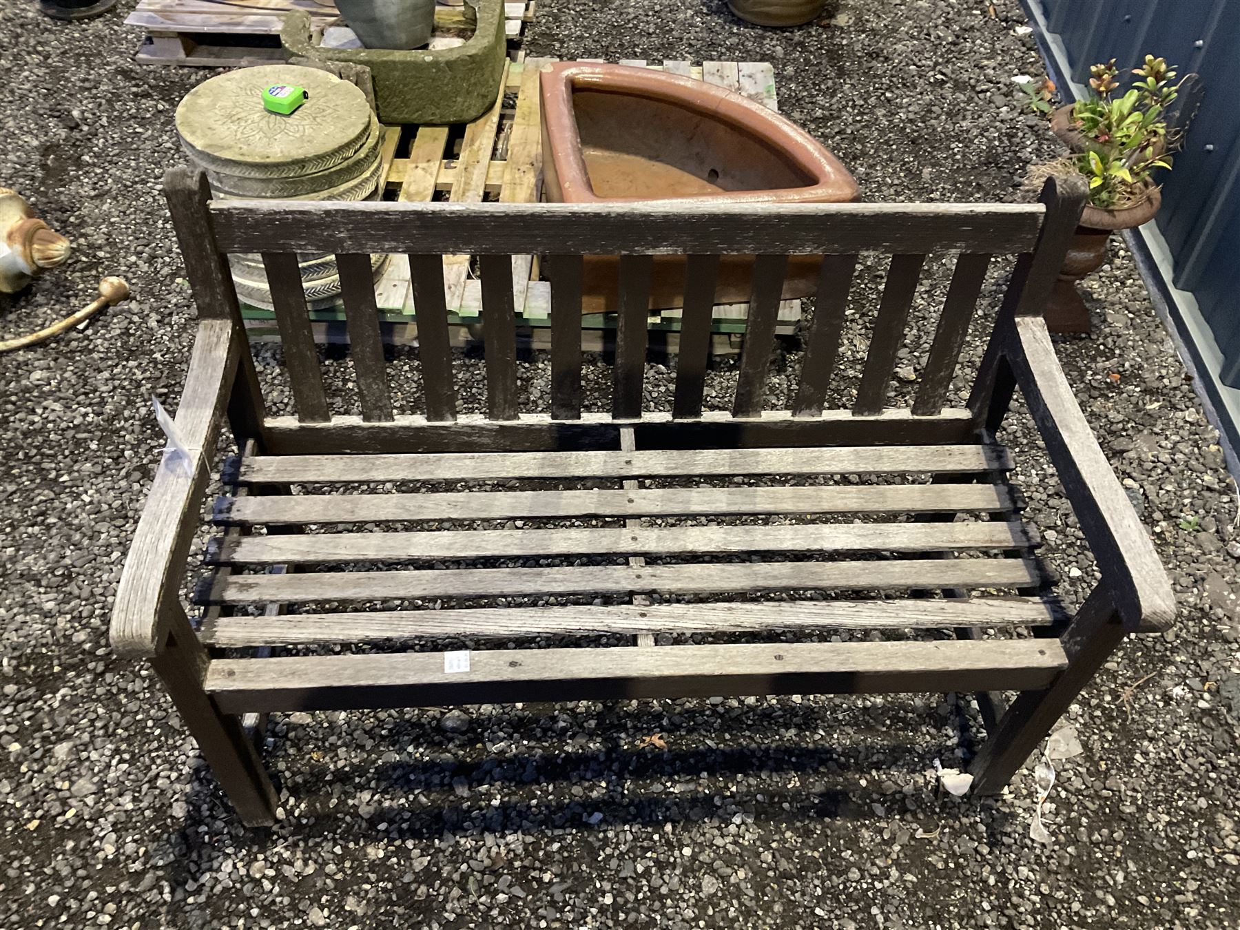 Wooden garden bench - THIS LOT IS TO BE COLLECTED BY APPOINTMENT FROM DUGGLEBY STORAGE, GREAT HILL, EASTFIELD, SCARBOROUGH, YO11 3TX