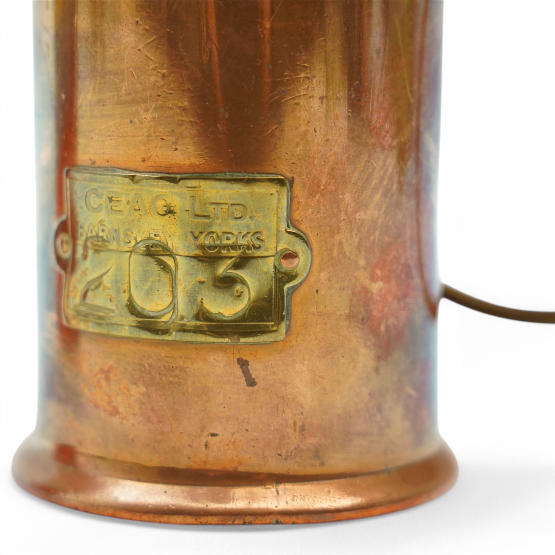 Brass miners safety lamp by CEAG Miners Supply Company Type B.E.3 H17cm 