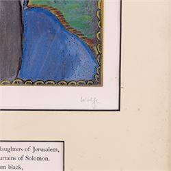 Edward Harris Wolfe (South African 1897-1982): 'Song of Songs', set of twelve limited edition lithographs on silvered paper each signed and numbered 228/250 in pencil, 36cm x 26cm, in matching frames (12)